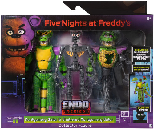 Five Nights at Freddy's Endo Series Montgomery Gator & Shattered Montgomery Gator Collector Action Figure Includes Glamrock Endo & Character Parts、ToyWiz、kayou
