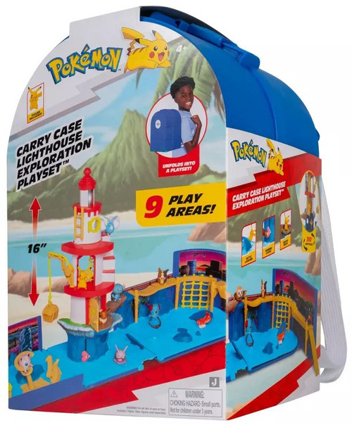 Pokemon Lighthouse Exploration Carry Case Playset 9 Play Areas