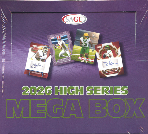 NFL Sage Collectibles 2026 HIGH Series Football Trading Card MEGA Box 8 Packs、ToyWiz、kayou