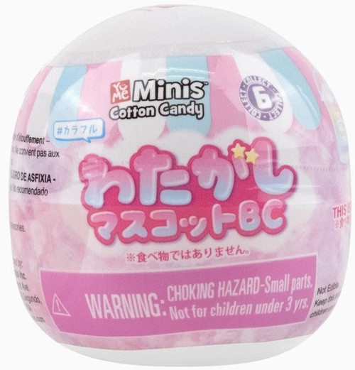 YuMe Toys Nijiiro Cotton Candy 3-Inch Capsule Mystery Miniature Keychain Pack 1 RANDOM Figure、ToyWiz、kayou