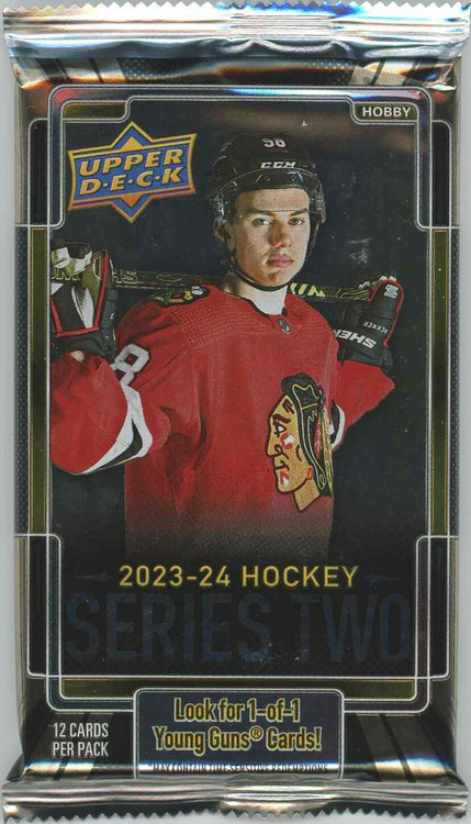 NHL Upper Deck 2023-24 Series Two Hockey Trading Card HOBBY Pack 12 Cards、ToyWiz、kayou