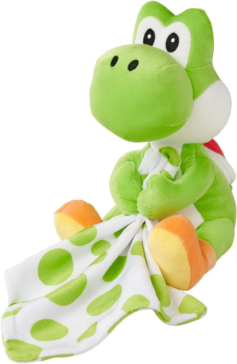 Super Mario Nintendo My Mario Baby Yoshi with Blanket 9-Inch Plush、ToyWiz、kayou