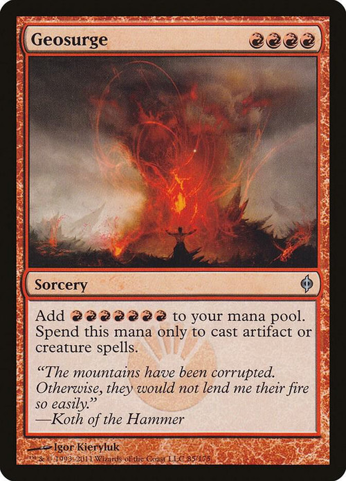 MtG New Phyrexia Uncommon FOIL Geosurge #85 Lightly Played、ToyWiz、kayou