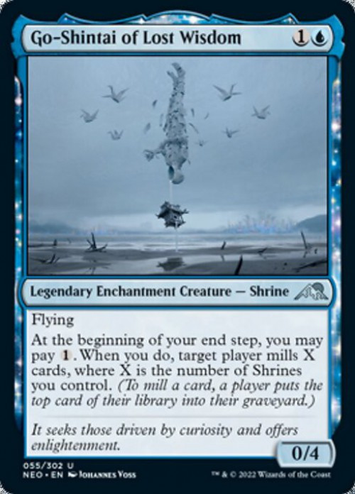 MtG Trading Card Game Kamigawa Neon Dynasty Uncommon FOIL Go-Shintai of Lost Wisdom #55、ToyWiz、kayou
