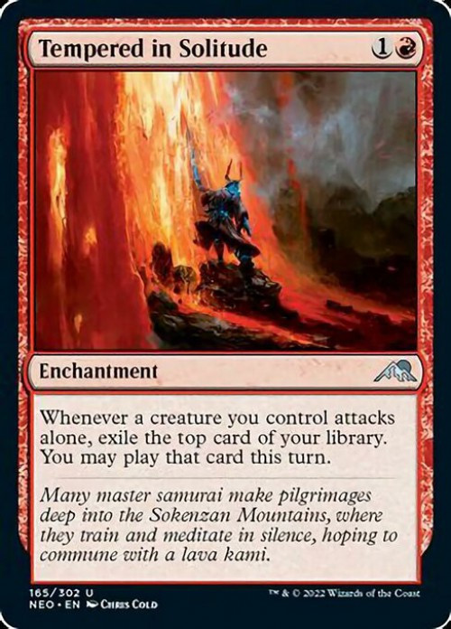 MtG Trading Card Game Kamigawa Neon Dynasty Uncommon FOIL Tempered in Solitude #165、ToyWiz、kayou