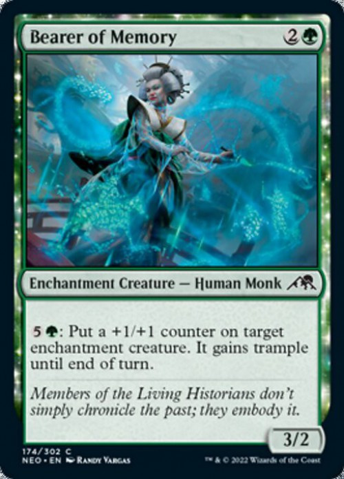 MtG Trading Card Game Kamigawa Neon Dynasty Common FOIL Bearer of Memory #174、ToyWiz、kayou