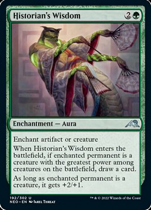 MtG Trading Card Game Kamigawa Neon Dynasty Uncommon FOIL Historian's Wisdom #192、ToyWiz、kayou