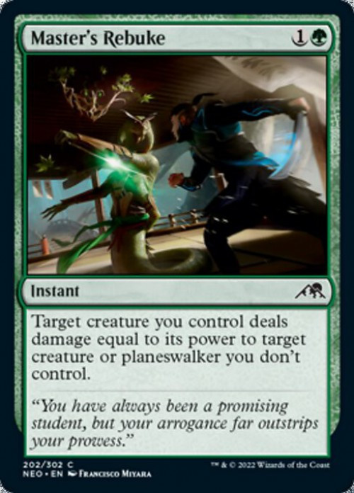 MtG Trading Card Game Kamigawa Neon Dynasty Common FOIL Master's Rebuke #202、ToyWiz、kayou