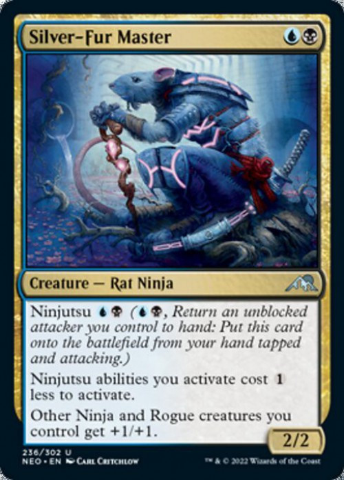 MtG Trading Card Game Kamigawa Neon Dynasty Uncommon FOIL Silver-Fur Master #236、ToyWiz、kayou