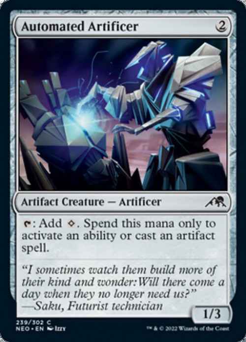 MtG Trading Card Game Kamigawa Neon Dynasty Common FOIL Automated Artificer #239、ToyWiz、kayou