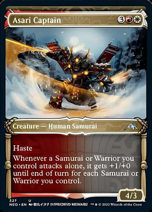 MtG Trading Card Game Kamigawa Neon Dynasty Uncommon Asari Captain #327 Showcase FOIL、ToyWiz、kayou