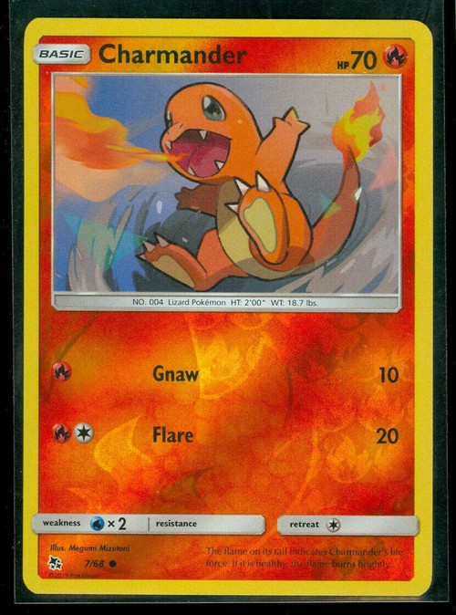 Pokemon Trading Card Game Hidden Fates Reverse Holo Charmander #7、ToyWiz、kayou