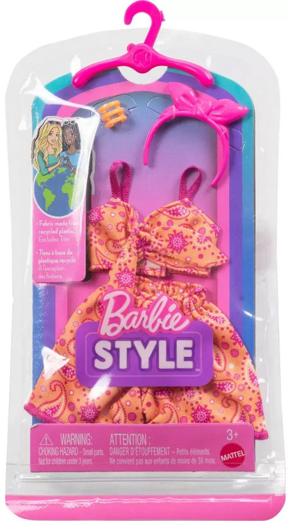 Barbie Style Orange Paisley Outfit Fashion Pack、ToyWiz、kayou