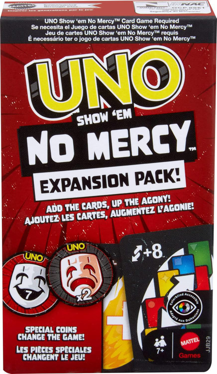 UNO Show 'Em No Mercy Expansion Pack Extra Cards, Coins, Special Rules & Tougher Penalties!、ToyWiz、kayou