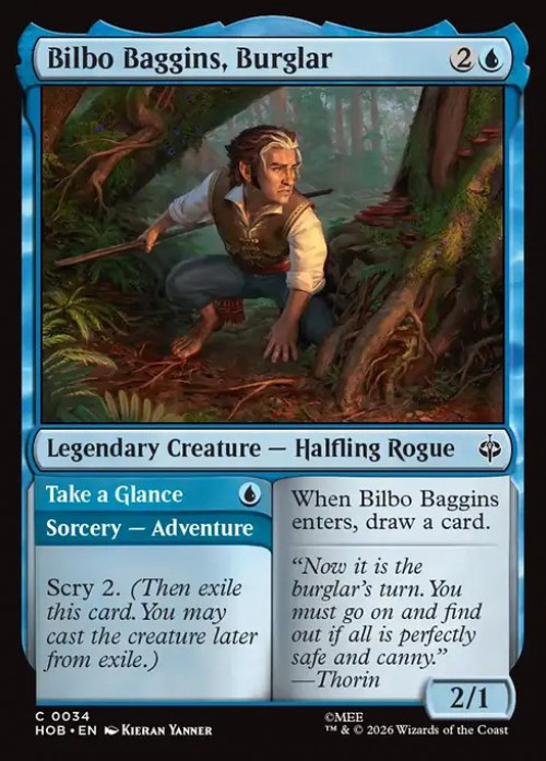 MtG The Hobbit Common Bilbo Baggins, Burglar // Take a Glance #34、ToyWiz、kayou