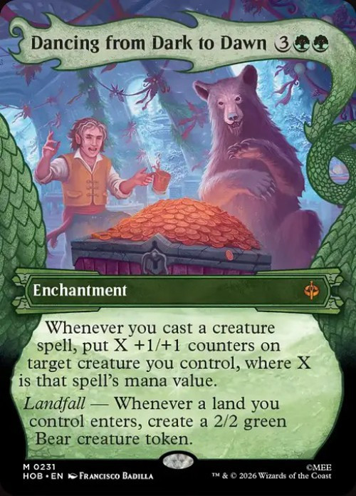 MtG The Hobbit Mythic Rare Dancing from Dark to Dawn #231 Dragon Hoard Frame、ToyWiz、kayou