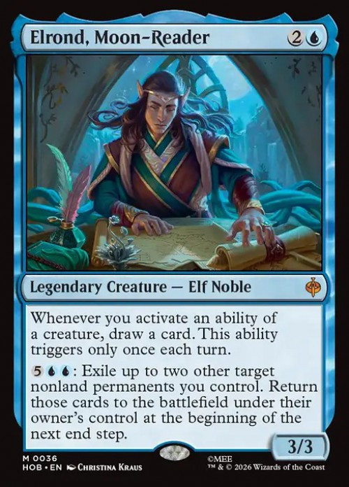 MtG The Hobbit Mythic Rare FOIL Elrond, Moon-Reader #36、ToyWiz、kayou