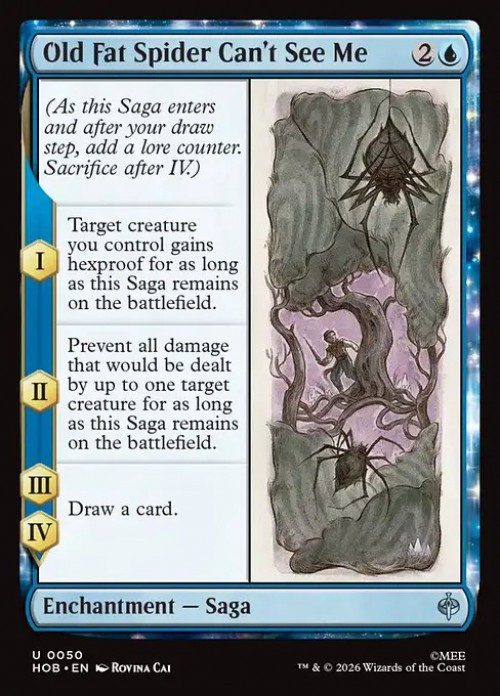 MtG The Hobbit Uncommon FOIL Old Fat Spider Can't See Me #50、ToyWiz、kayou