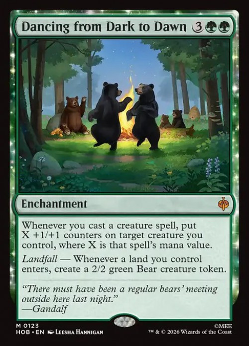 MtG The Hobbit Mythic Rare FOIL Dancing from Dark to Dawn #123、ToyWiz、kayou