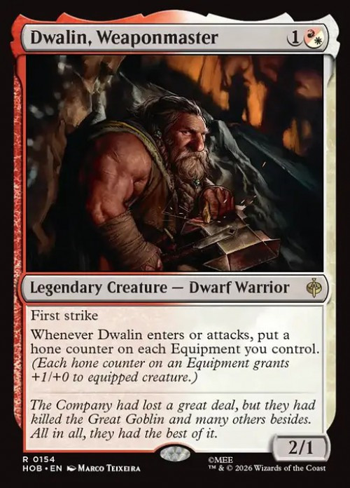 MtG The Hobbit Rare FOIL Dwalin, Weaponmaster #154、ToyWiz、kayou