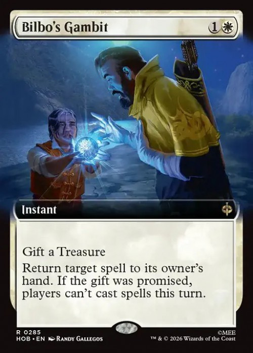 MtG The Hobbit Rare Bilbo's Gambit #285 Extended Art FOIL、ToyWiz、kayou