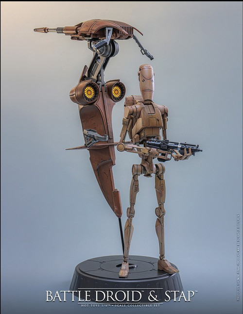 Star Wars Attack of the Clones Movie Masterpiece Battle Droid on STAP 1/6 Scale Collectible Figure (Pre-Order ships June)、ToyWiz、kayou