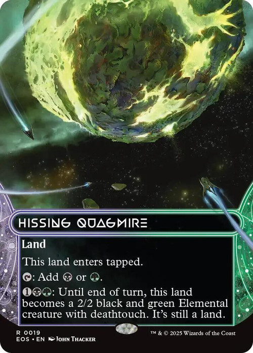 MtG Edge of Eternities: Stellar Sights Rare Hissing Quagmire #19 Borderless Lightly Played、ToyWiz、kayou