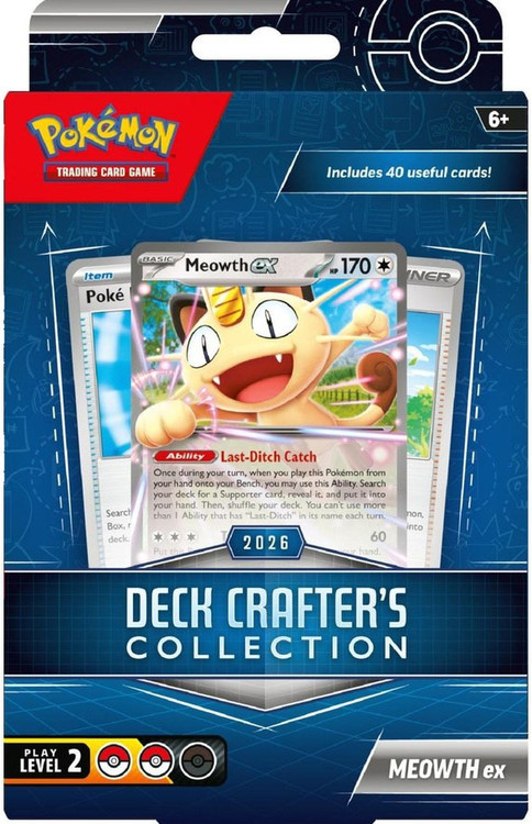 Pokemon 2026 Meowth ex Deck Crafter's Collection 1 Booster Pack, 40 Cards & More! (Pre-Order ships November)、ToyWiz、kayou