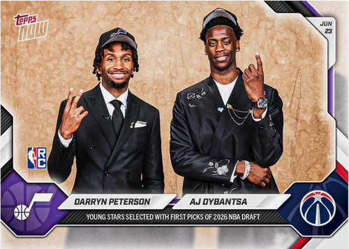 NBA 2025-26 NOW Basketball Darryn Peterson / AJ Dybantsa DPAJ Rookie、ToyWiz、kayou