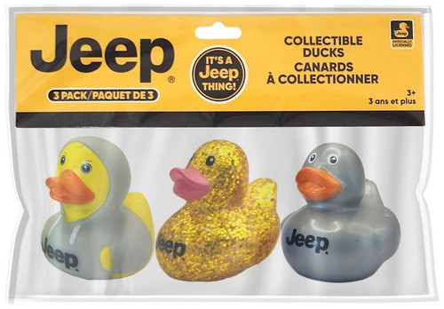 Jeep Silver, Grey Hoodie & Gold Glitter 2-Inch Collectible Duck 3-Pack、ToyWiz、kayou