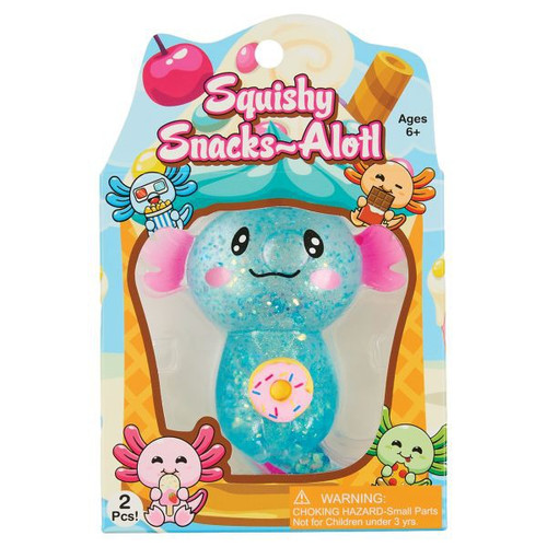 Squishy Snacks-Alotl BLUE 3-Inch Squeeze Toy、ToyWiz、kayou