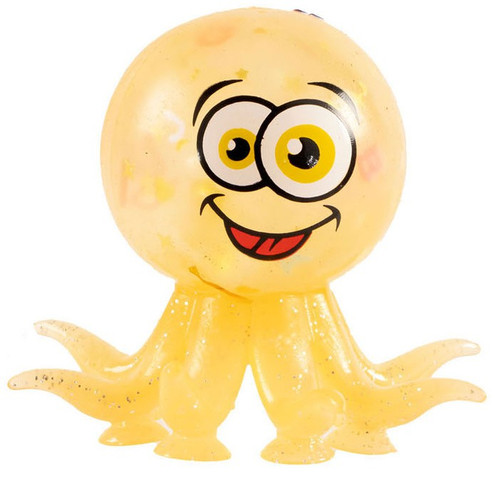 Squeeze Sucker Octopus YELLOW 3-Inch Squeeze Toy、ToyWiz、kayou