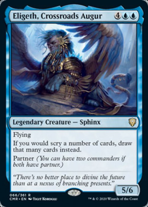 MtG Trading Card Game Commander Legends Rare FOIL Eligeth, Crossroads Augur #66、ToyWiz、kayou