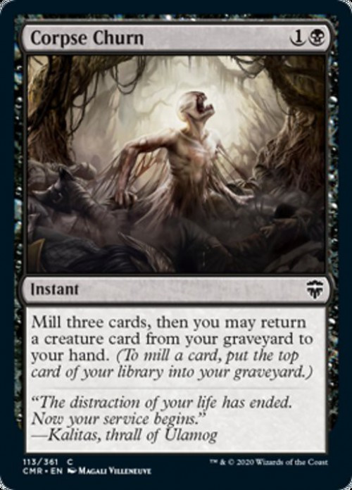 MtG Trading Card Game Commander Legends Common FOIL Corpse Churn #113、ToyWiz、kayou