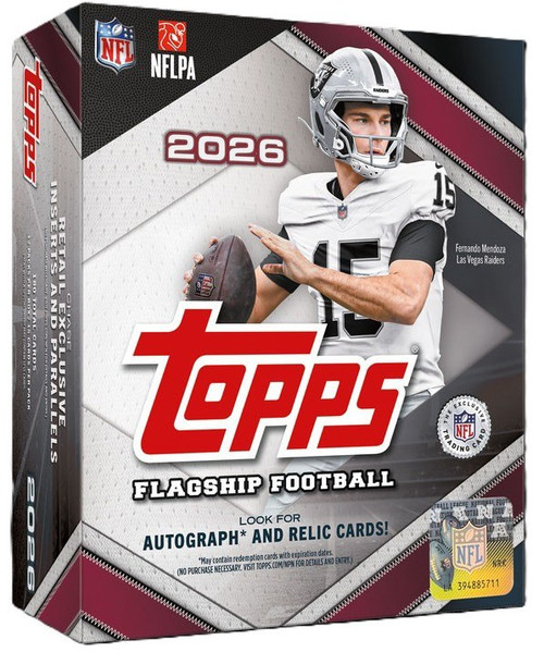 NFL Topps 2026 Flagship Football Trading Card MEGA Box 12 Packs、ToyWiz、kayou