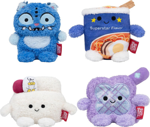 BumBumz Kpop Demon Hunters Light Stick, White Couch, Ramen & Derpy Tiger 4.5-Inch Plush 4-Pack、ToyWiz、kayou