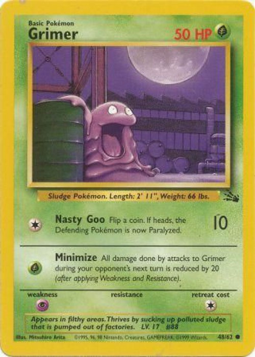 Pokemon Fossil Common Grimer #48、ToyWiz、kayou