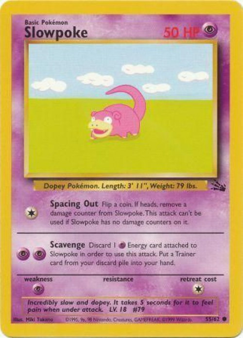 Pokemon Fossil Common Slowpoke #55、ToyWiz、kayou
