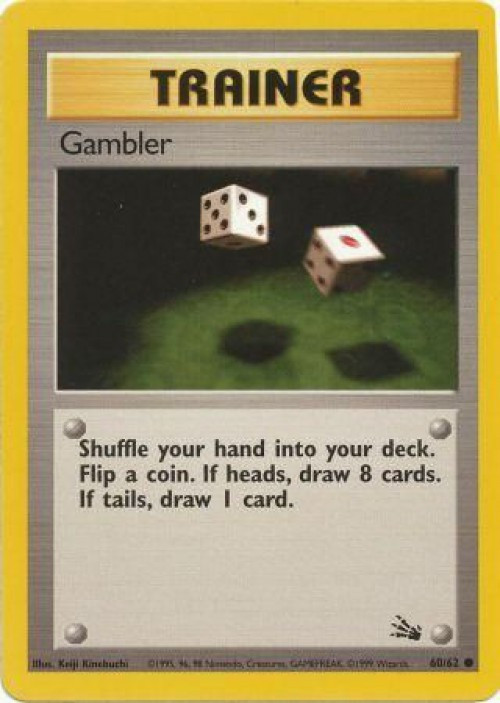 Pokemon Fossil Common Gambler #60 Lightly Played、ToyWiz、kayou