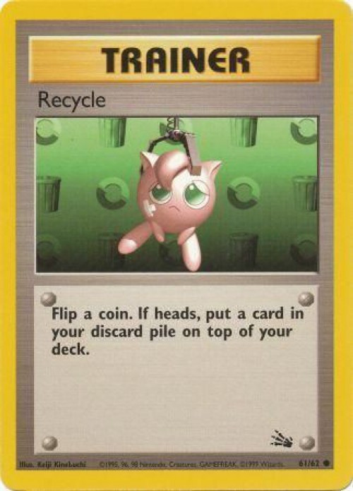 Pokemon Fossil Common Recycle #61 Lightly Played、ToyWiz、kayou