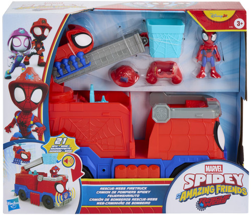 Marvel Spidey & His Amazing Friends Rescue Webs Rescue-Webs Firetruck Playset、ToyWiz、kayou