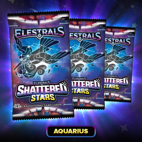 Elestrals Trading Card Game Shattered Stars Aquarius Booster 3-Pack Bundle、ToyWiz、kayou