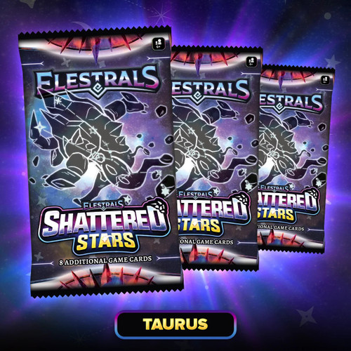 Elestrals Trading Card Game Shattered Stars Taurus Booster 3-Pack Bundle、ToyWiz、kayou