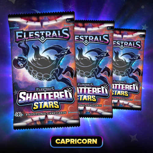 Elestrals Trading Card Game Shattered Stars Capricorn Booster 3-Pack Bundle、ToyWiz、kayou