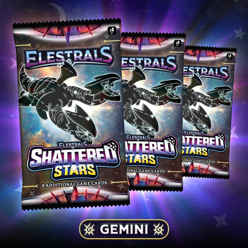 Elestrals Trading Card Game Shattered Stars Gemini Booster 3-Pack Bundle、ToyWiz、kayou