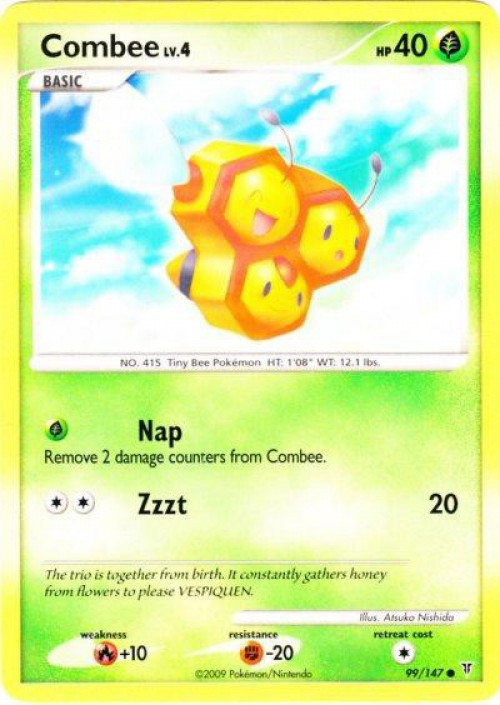 Pokemon Platinum Supreme Victors Common Combee #99 Moderately Played、ToyWiz、kayou