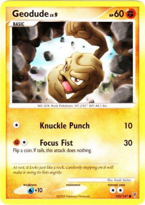 Pokemon Platinum Supreme Victors Common Geodude #105 Moderately Played、ToyWiz、kayou