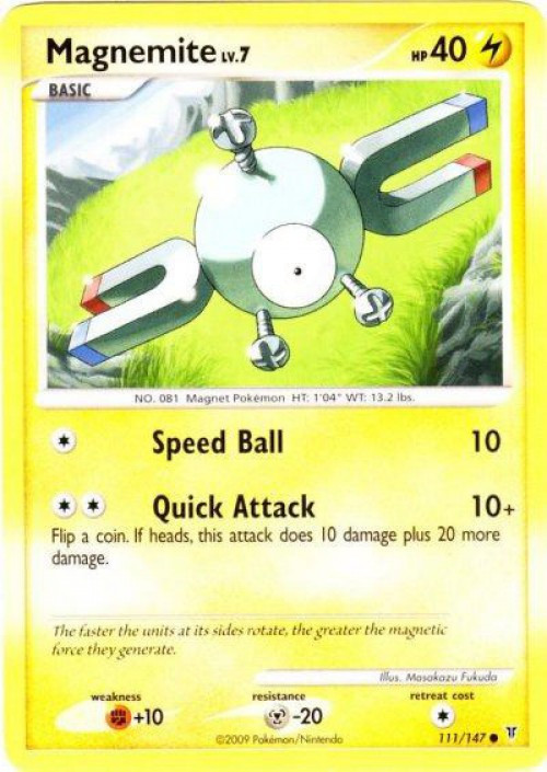 Pokemon Platinum Supreme Victors Common Magnemite #111 Moderately Played、ToyWiz、kayou