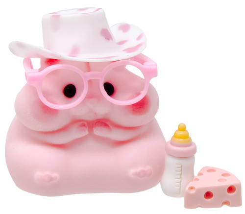Cute Squeeze Cowboy Hamster PINK 3-Inch Squeeze Toy、ToyWiz、kayou