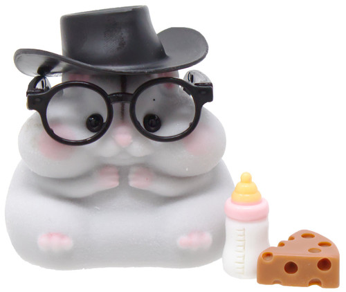Cute Squeeze Cowboy Hamster GREY 3-Inch Squeeze Toy、ToyWiz、kayou